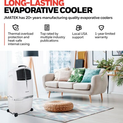 Honeywell Portable Evaporative Air Cooler with Remote Control, White (CL30XCWW)