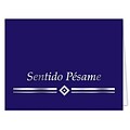 Medical Arts Press® Navy Reflections Note Cards; With Sympathy, Personalized, Spanish Version