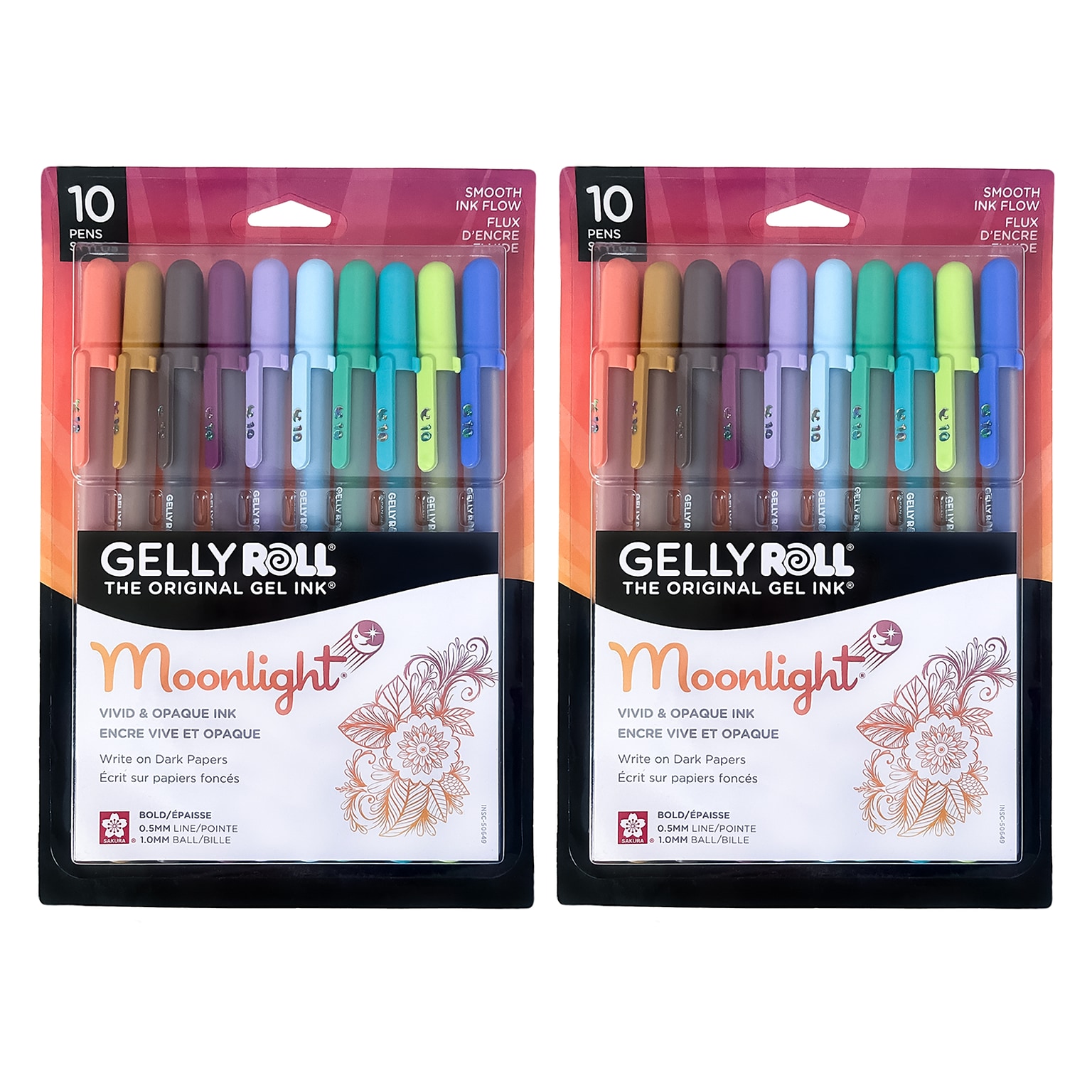 Sakura Moonlight, Liquid Ink, Assorted Ink, 10/Bundle (SAK50649-2)