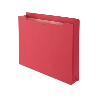 Quill Brand® Reinforced File Jacket, 2 Expansion, Letter Size, Red, 50/Box (74920RD)