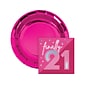 Creative Converting 21st Birthday Plates and Napkins Kit, Hot Pink (DTC9122E2I)