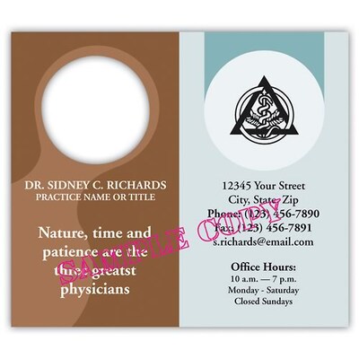 Medical Arts Press® Die Cut Business Cards; Spa Services