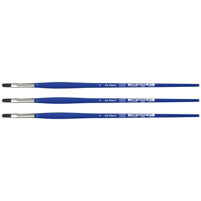 da Vinci FORTE-Acrylics Oil and Acrylic Synthetic Bristle, Filbert Brush, 3/Pack (DVXVA86506-3)