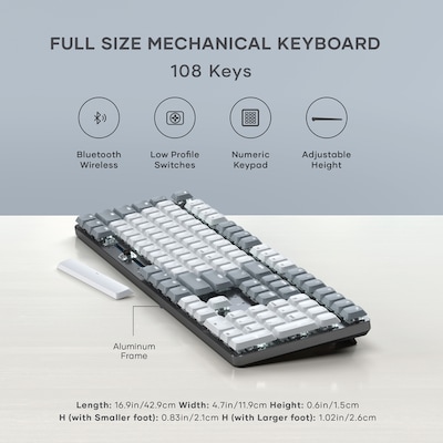 Satechi SM3 Slim Wireless  Mechanical Backlit Keyboard, Light (ST-KSM3LT-EN)
