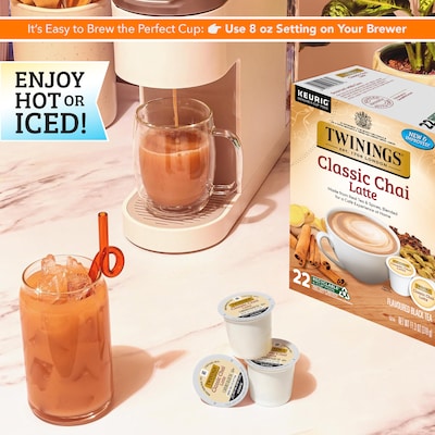 Twinings Chai Latte Black Tea, Keurig® K-Cup® Pods, 22/Box (TNA78919)