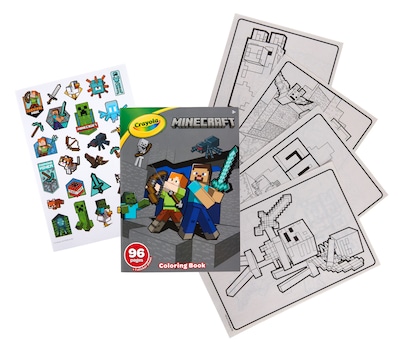 Crayola Minecraft Characters Youth Coloring Book, 96 Pages (04-0733)