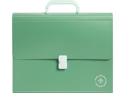 U Brands U-Eco Polypropylene Expandable File, 26-Pocket, Letter Size, Green (6491T02-06)