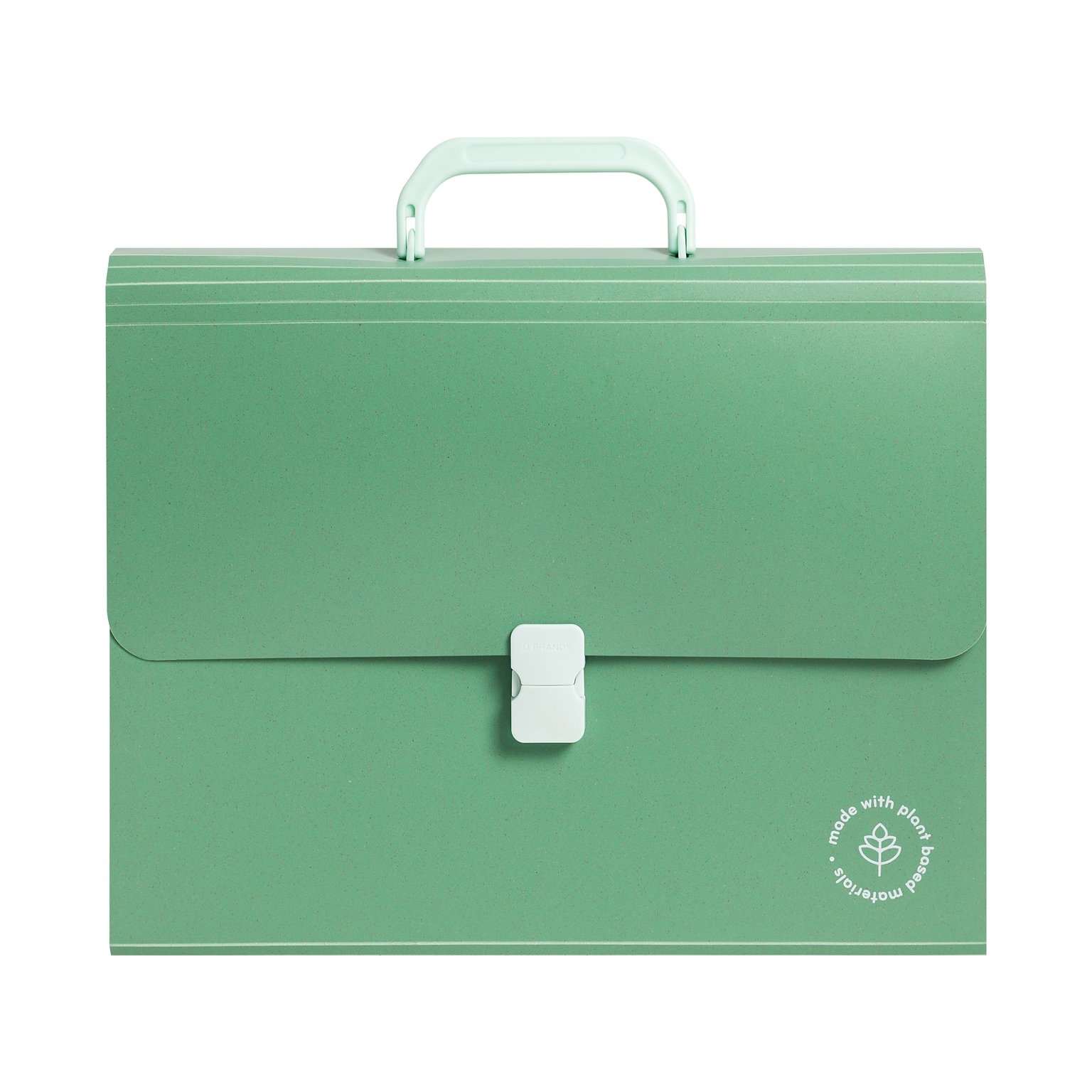 U Brands U-Eco Polypropylene Expandable File, 26-Pocket, Letter Size, Green (6491T02-06)