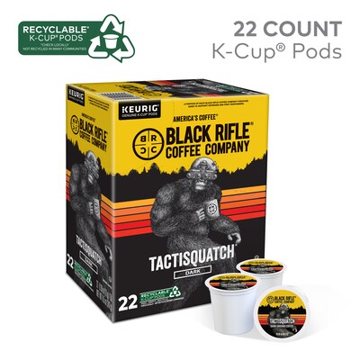 Black Rifle Coffee Company Tactisquatch Coffee Keurig® K-Cup® Pods, Dark Roast, 22/Box (5000384045)