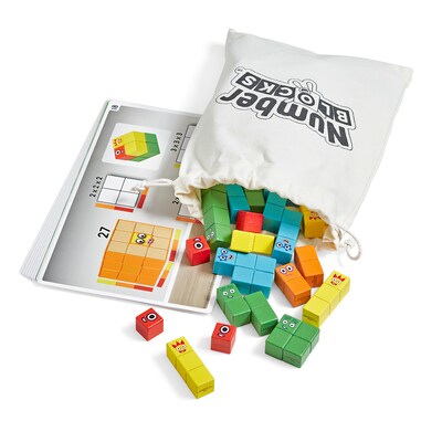 hand2mind Numberblocks Wooden Building Blocks Activity Set (96932)