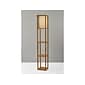 Adesso Wright 63" Walnut Floor Lamp with Square Natural Shade (3138-12)