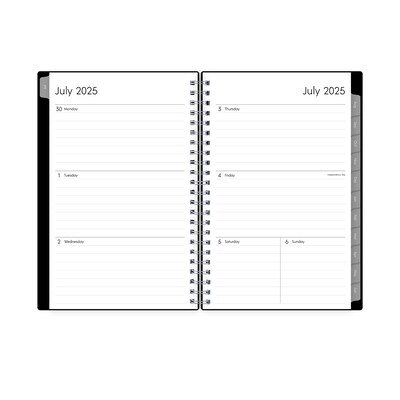 2025-2026 Blue Sky Enterprise 5 x 8 Academic Year Weekly & Monthly Planner, Plastic Cover, Black (