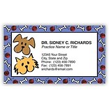 Medical Arts Press® Business Card Stickies™; Purple Dog & Cat