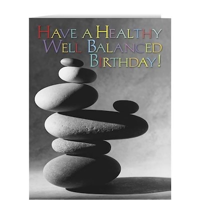 Medical Arts Press® Chiropractic Birthday Cards; Balanced Rocks, Personalized
