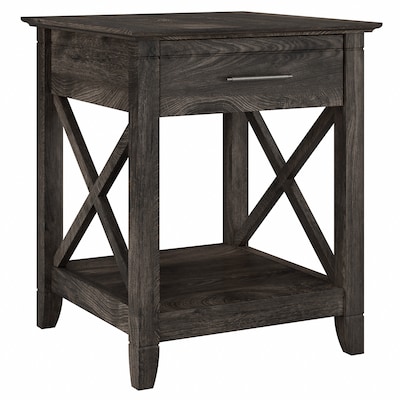 Bush Furniture Key West 20" x 20" End Table, Dark Gray Hickory (KWT120GH-03)