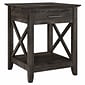 Bush Furniture Key West 20 x 20 End Table, Dark Gray Hickory (KWT120GH-03)
