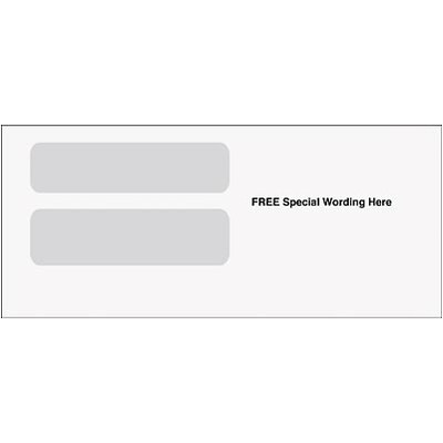 PO, Invoice, BOL Envelopes; Double window, #9 Confidential, Gummed Closure, 1000/Box