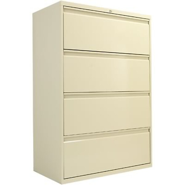 Alera® 4-Drawer Lateral File Cabinet; Putty, Letter/Legal (ALELA543654PY)