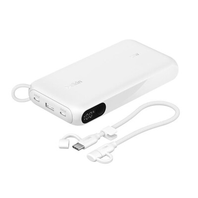 Belkin BoostCharge Power Bank, 20K, White (BPB028FQWH)