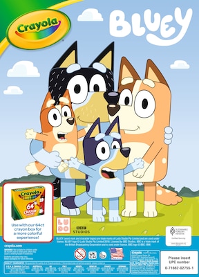 Crayola Bluey Youth Coloring Book, 96 Pages (042755)