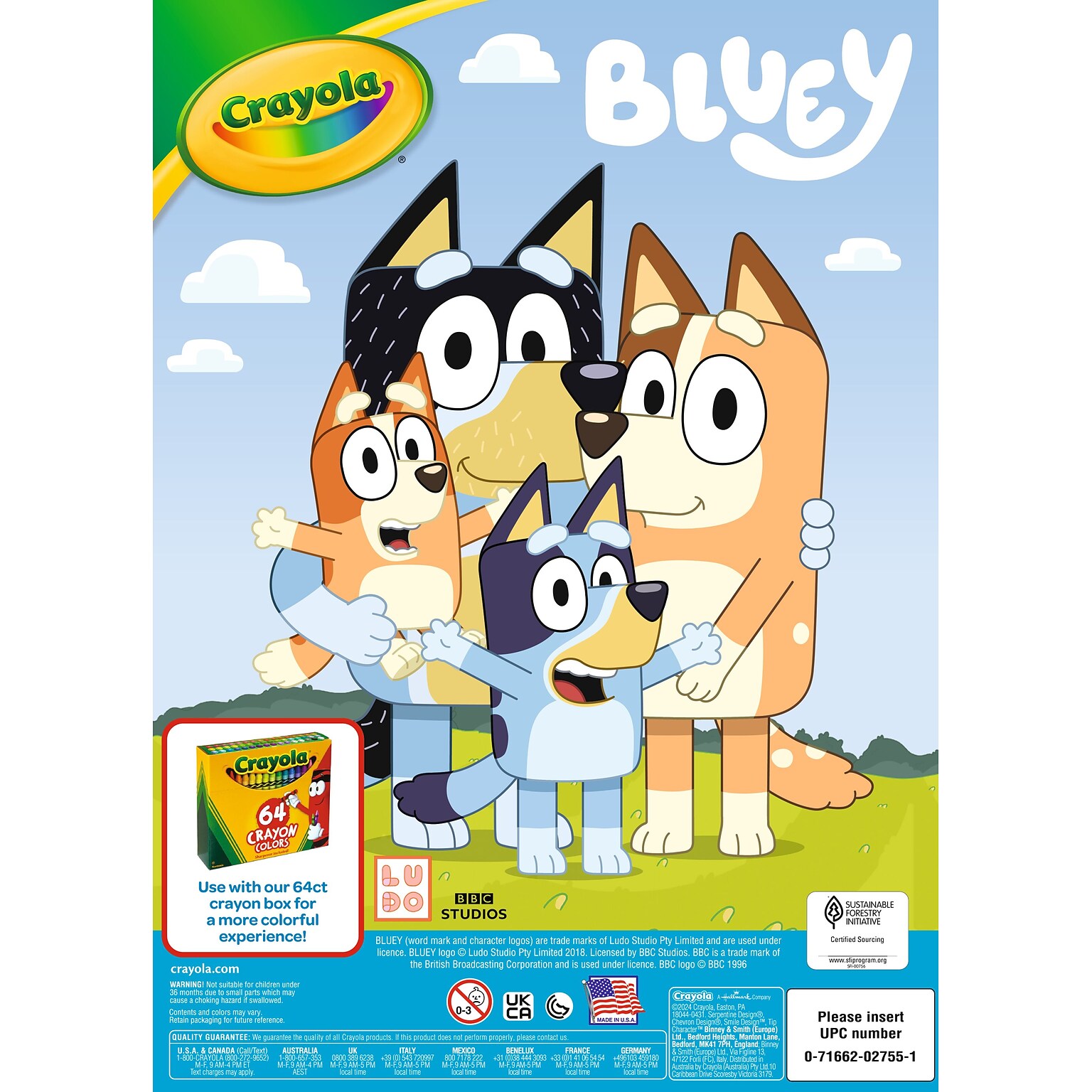 Crayola Bluey Youth Coloring Book, 96 Pages (042755)