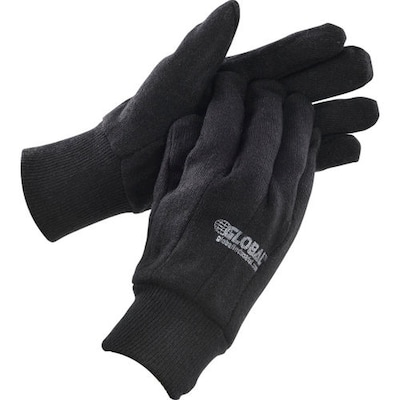 Global Industrial Cotton Jersey Gloves, Brown, Mens, 12 Pairs (708356L)