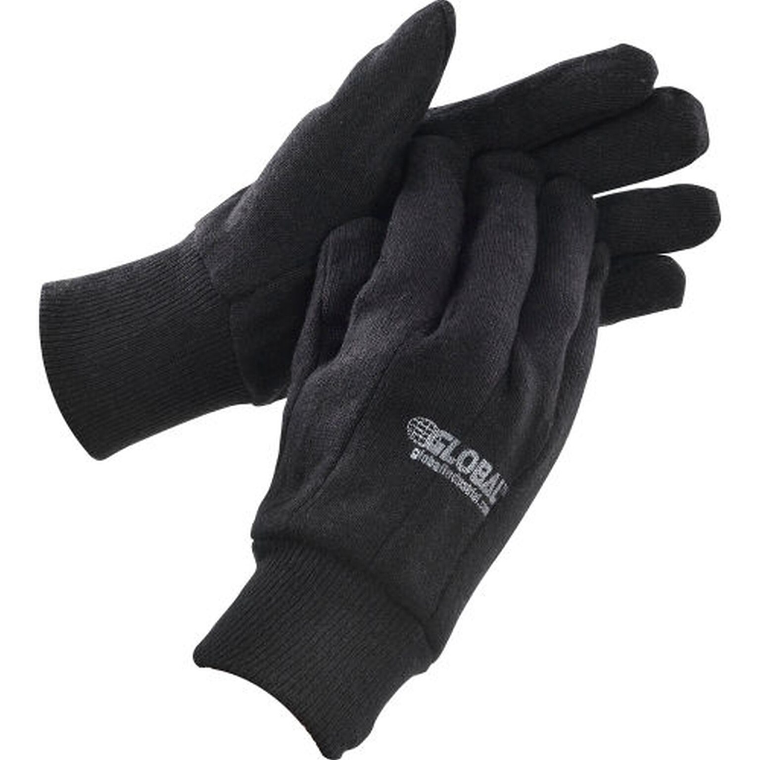 Global Industrial Cotton Jersey Gloves, Brown, Mens, 12 Pairs (708356L)