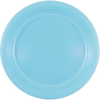 JAM Paper 7 Plastic Plates, Sea Blue, 60/Pack (7255320668g)