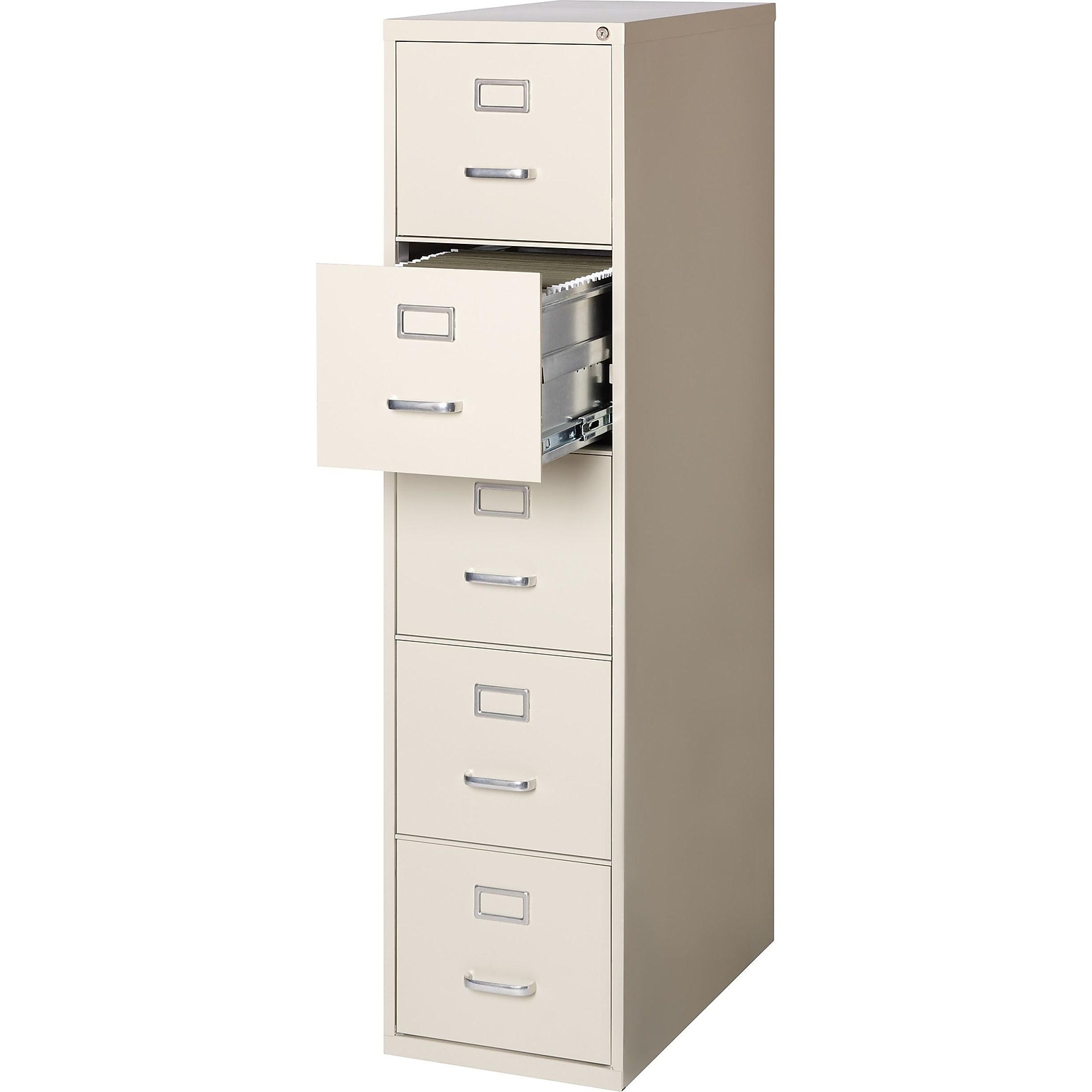 Quill Brand® Commercial 5 File Drawer Vertical File Cabinet, Locking, Putty/Beige, Letter, 26.5D (20069D)