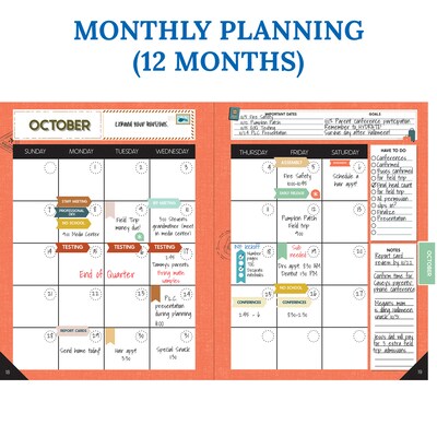 Carson Dellosa Education Let's Explore Undated Lesson Planner, 10.9" x 8.9", 128 Pages (CD-105035)
