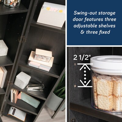 Sauder HomePlus 71"H Storage Cabinet with 12 Shelves, Raven Oak (446898)