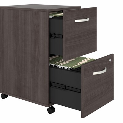 Bush Business Furniture Studio A 2-Drawer Mobile Vertical File Cabinet, Letter/Legal Size, Lockable, Storm Gray (SDF116SGSU-Z)