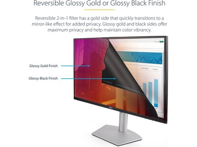 StarTech Gold Monitor Reversible Privacy Screen for 27" Widescreen Computer Monitor, 16:9 (2769G-PRIVACY-SCREEN)