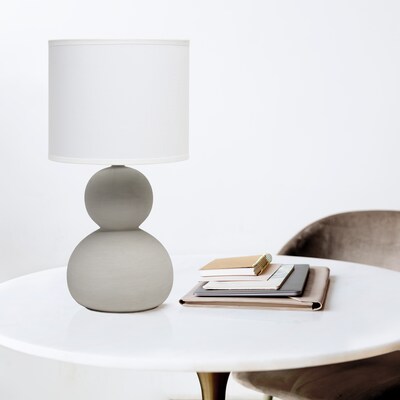Simple Designs Stone Age Table Lamp, Taupe (LT1116-TAU)