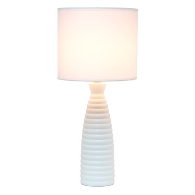Simple Designs Alsace Bottle Table Lamp, Off White (LT2076-OFF)