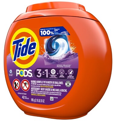 Tide PODS 3-in-1 HE Laundry Detergent Capsules, Spring Meadow, 42 Capsules, 35oz (09924)