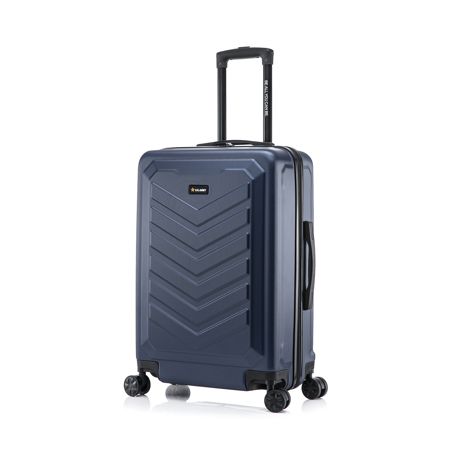 US Army FOX 24 Hardside Suitcase, 4-Wheeled Spinner, TSA Checkpoint Friendly, Navy Blue (USLFOX00M-BLU)