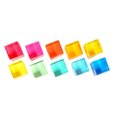 TickiT Gem Cubes, Multicolored, 10/Set (CTU73550)