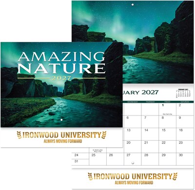 Custom Custom Luxe Amazing Nature Stapled Wall Calendar