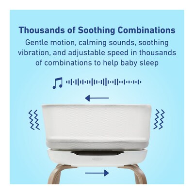Graco SmartSense Soothing Baby Bassinet, Luna (2217296)