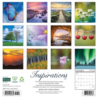 2027 Willow Creek Inspirations  12 x 12 Monthly Wall Calendar (60780)