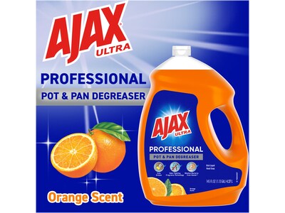 Ajax Ultra Professional Antibacterial Pot & Pan Dish Soap, Orange Scent, 145 fl. oz. (1.13 gal.) (61034313)