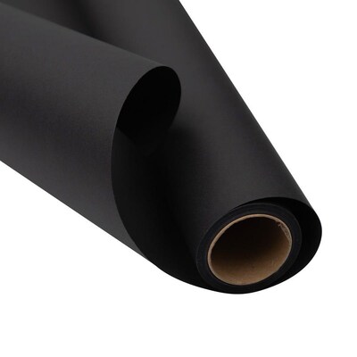 JAM Paper Gift Wrap, 26.3' x 17", Black (277013526263a)