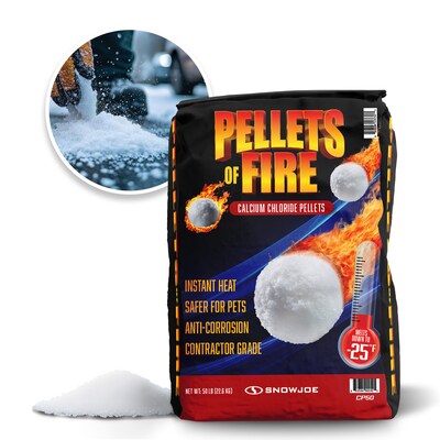 Snow Joe Pellets of Fire Ice Melt Pellets, 50 lb. Bag (CP50)