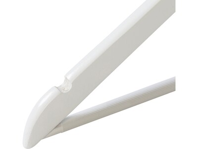 Honey-Can-Do Wood Nonslip Hanger, White, 24/Pack (HNG-09407)