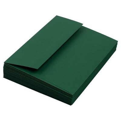 JAM Paper A6 Invitation Envelopes, 4.75 x 6.5, Dark Green, 25/Pack (3157346)