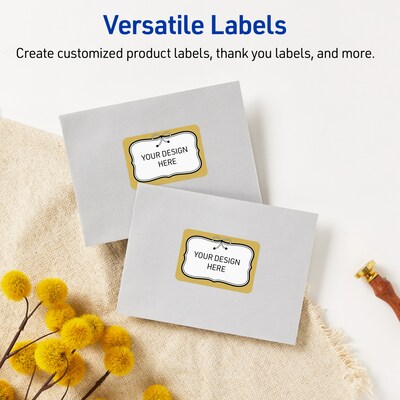 Avery Rectangle Laser/Inkjet Multipurpose Labels, 2" x 3", White, 80/Pack (19479370972)