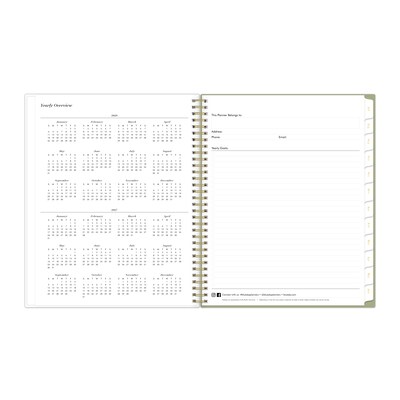 2026-2027 Blue Sky 8" x 11" Academic Year Weekly & Monthly Planner, Plastic Cover, Anoura Sage (161582)