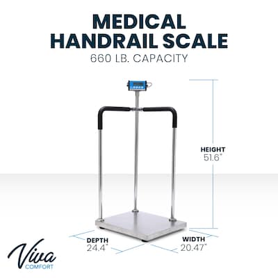 Viva Comfort Digital Weight Scale, Silver, 660 lbs. Capacity (ADI904-05-MK)