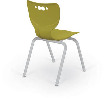 MooreCo 18 Hierarchy Student Chair with 4 Legs, Bee/Platinum Base (703673562690)